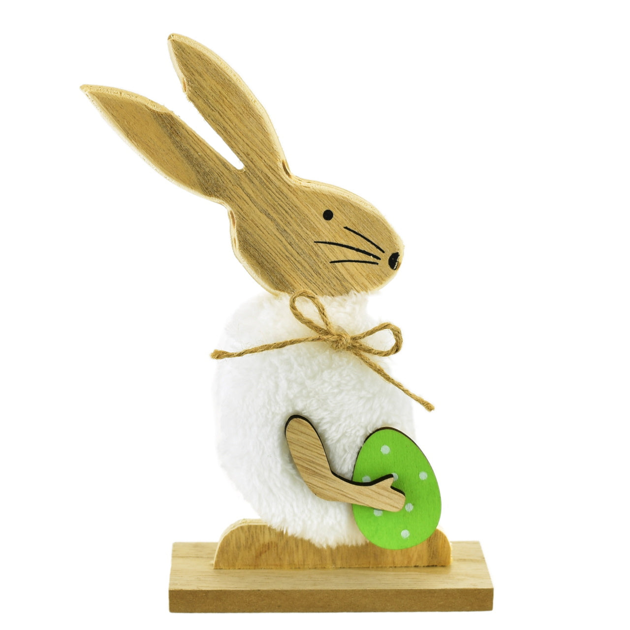Zajíc plyšový s vajíčkem 22x12 cm