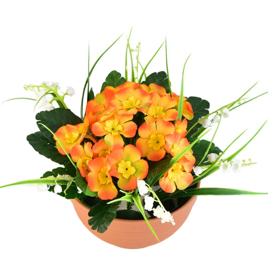 Primulky oranžové v terakotové misce Ø23/ 20 cm