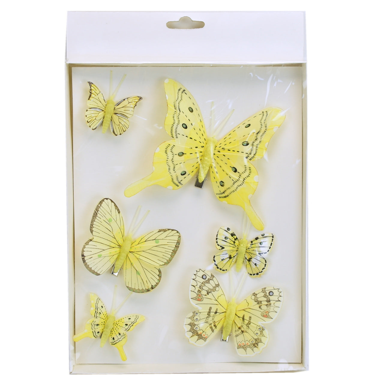 Motýlci se skřipcem 6 ks, žluté