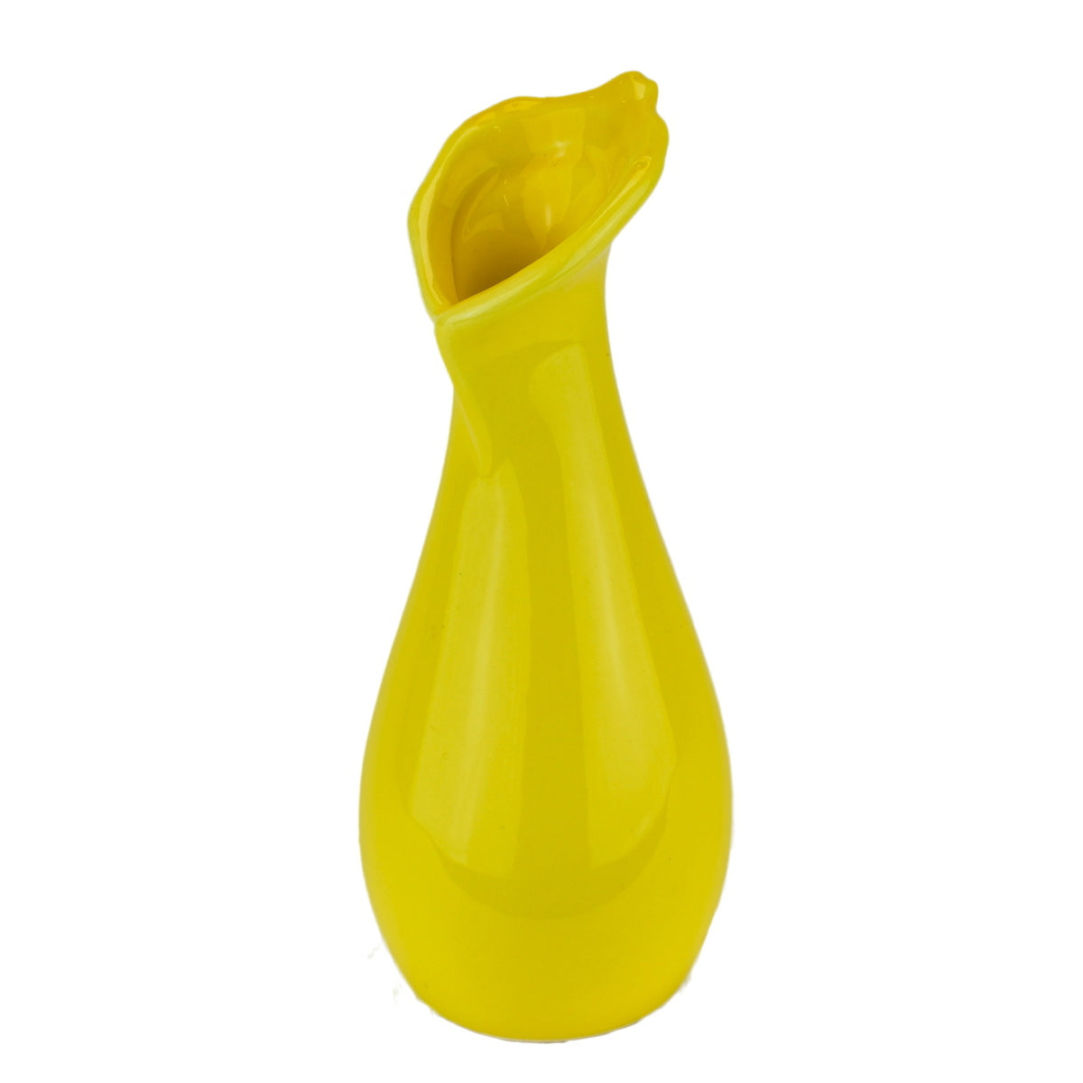 Keramická vázička žlutá 16 cm