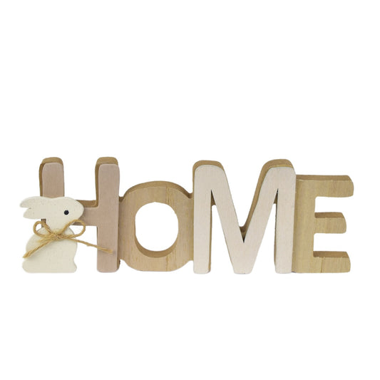 Dekorace HOME se zajíčkem 7,5x21,5 cm