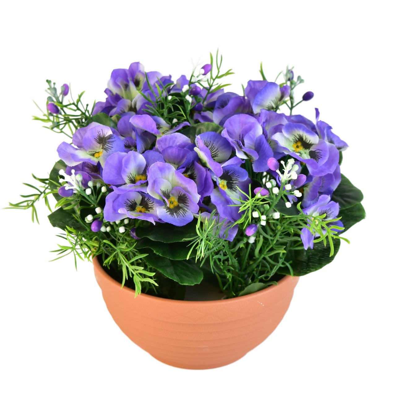 Fialky fialové v terakotové misce Ø20/ 21 cm