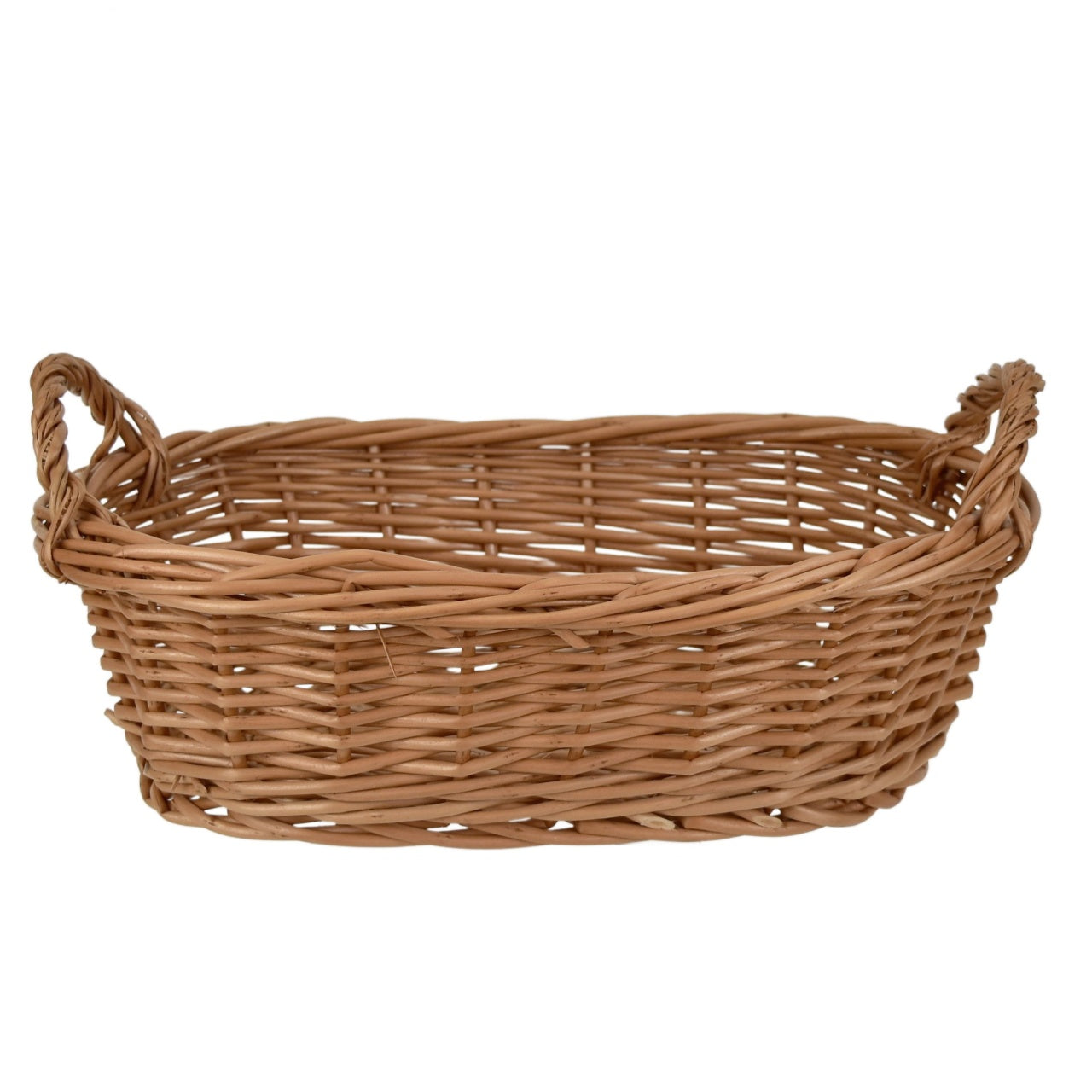 Košík proutěný oválný s ouškem 28x17x8/12 cm