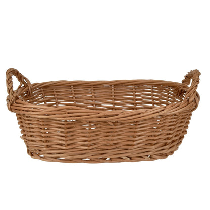 Košík proutěný oválný s ouškem 28x17x8/12 cm