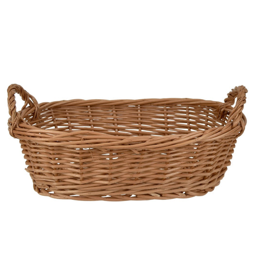 Weidenkorb, oval, mit Henkel, 28x17x8/12 cm