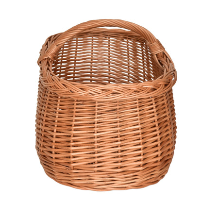 Car basket, hand-woven from natural wicker, 43×30×30 cm
