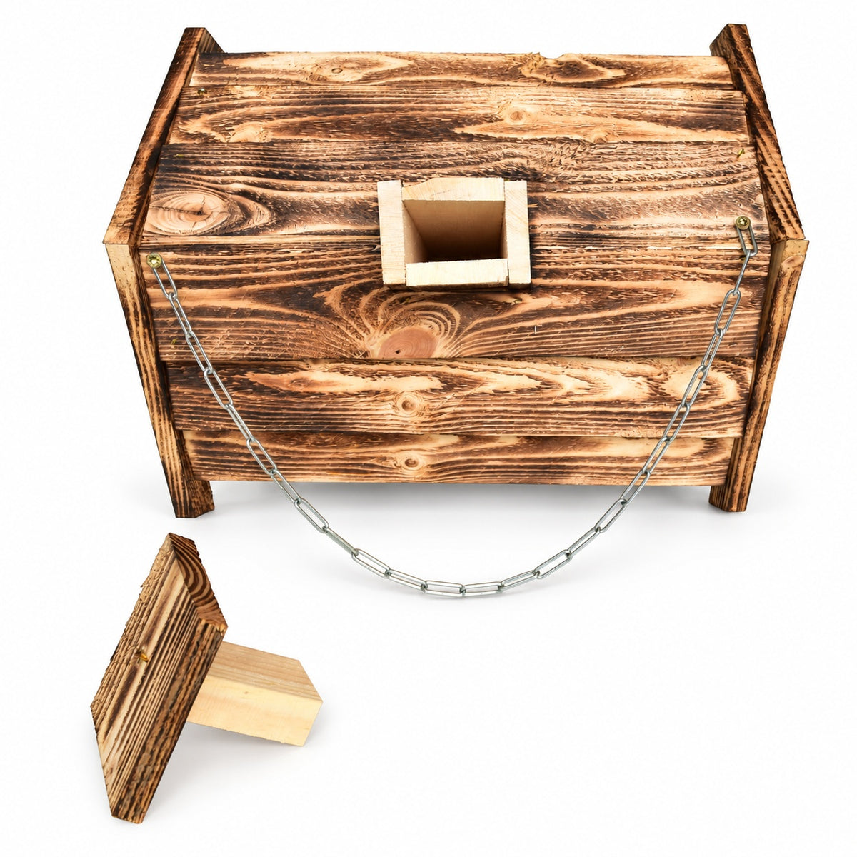 Large torched bird feeder with a filling chimney, 37 × 32 × 39 cm