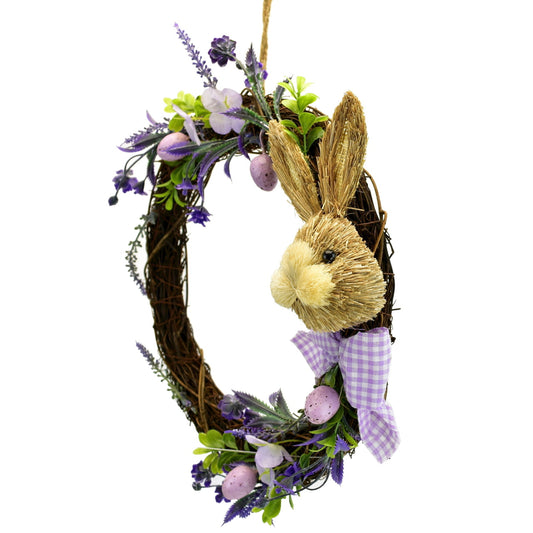 Proutěný věnec se zajíčkem Ø30 cm