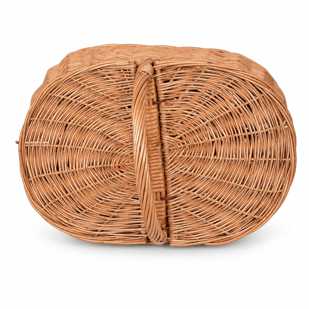 Geflochtener Picknickkorb mit Deckel mittel, handgeflochten 37 × 26 × 32 cm