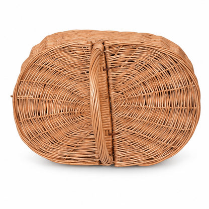 Geflochtener Picknickkorb mit Deckel mittel, handgeflochten 37 × 26 × 32 cm
