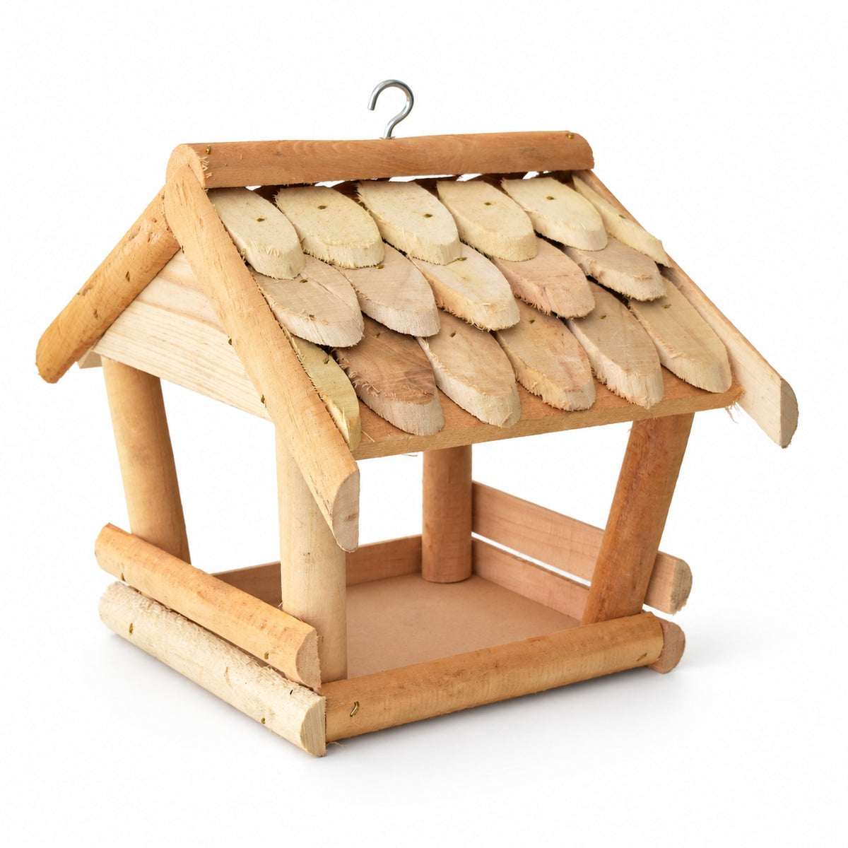 Birch bird feeder medium 27 × 21 × 23 cm