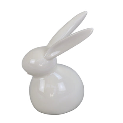 Zajíček porcelánový s kytičkou 11 cm