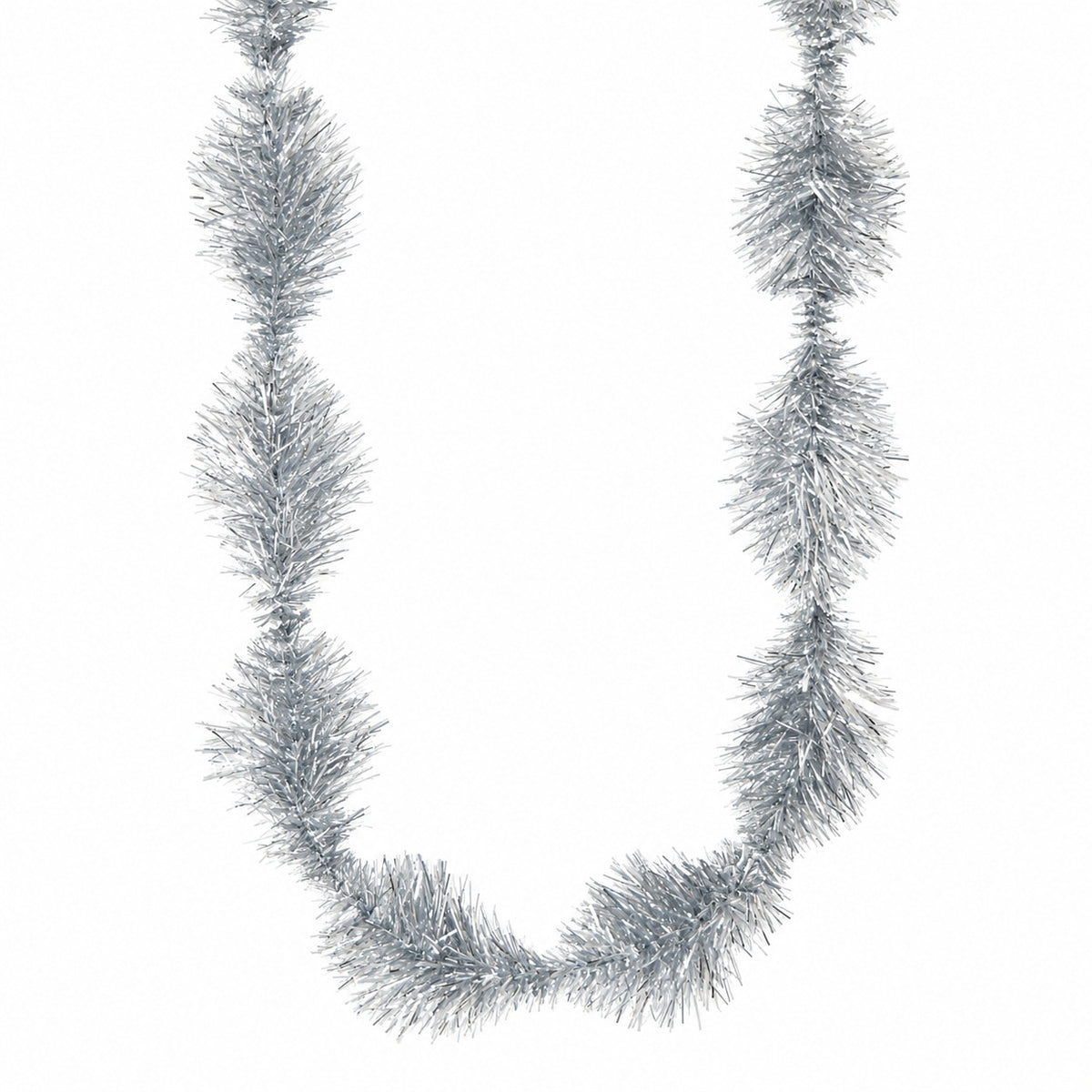 Silver Christmas garland with oval pattern, Ø 5 cm, length 3 m