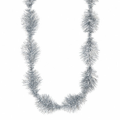 Silver Christmas garland with oval pattern, Ø 5 cm, length 3 m