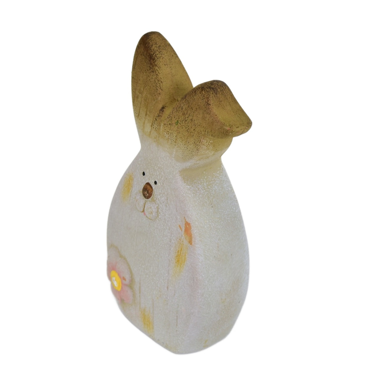 Zajíček keramický s květinou 14,5 cm