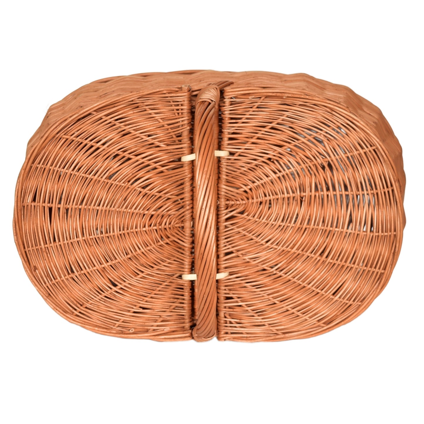 Car Picnic Basket, hand-woven from natural wicker, 43×28×35 cm