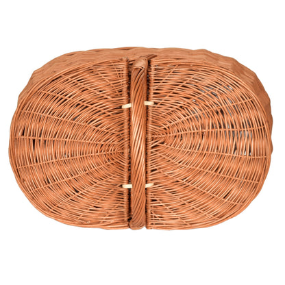 Car Picnic Basket, hand-woven from natural wicker, 43×28×35 cm