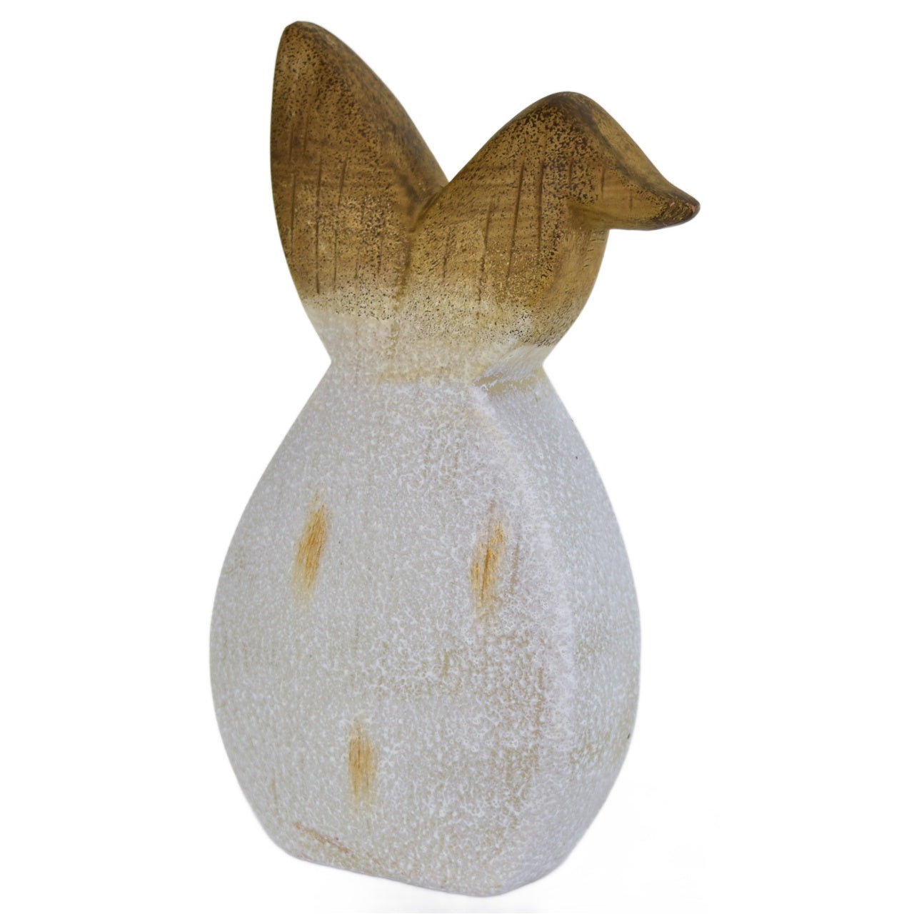 Zajíc keramický s květinou 20 cm