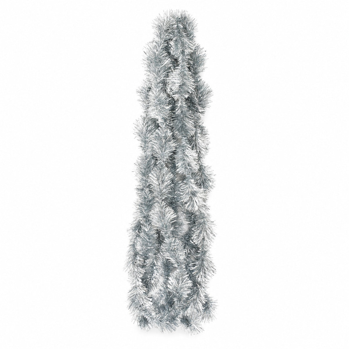 Silver Christmas garland with oval pattern, Ø 5 cm, length 3 m