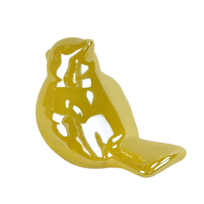 Keramický ptáček žlutý 8 cm