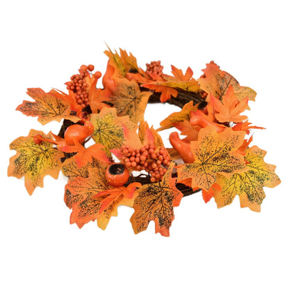 Podzimní proutěný věnec s javorovými listy Ø30 cm