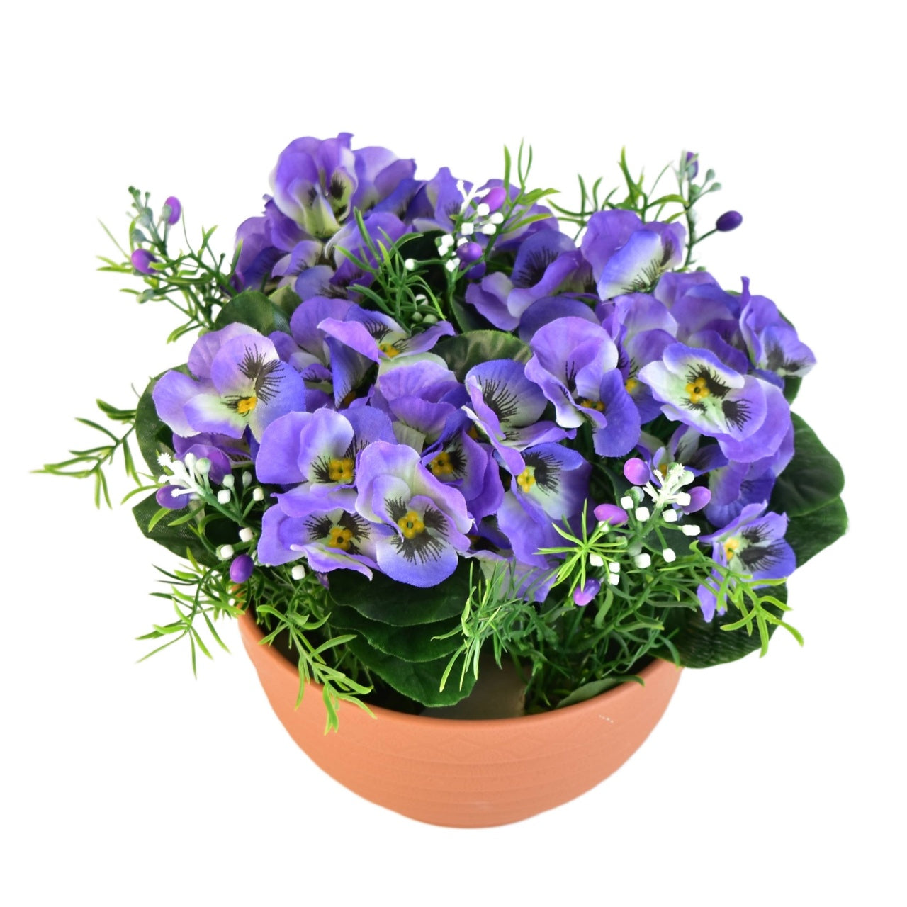 Fialky fialové v terakotové misce Ø20/ 21 cm
