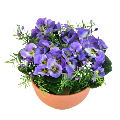 Fialky fialové v terakotové misce Ø20/ 21 cm
