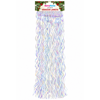 Weihnachtslametta mit Regenbogeneffekt, gewellt, 50 × 100 cm