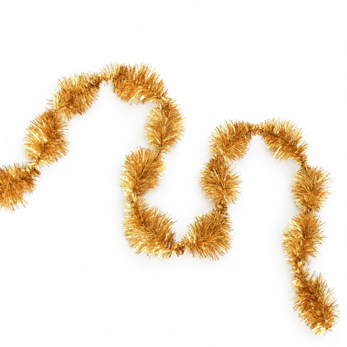 Gold oval pattern Christmas garland, Ø 5 cm, length 3 m