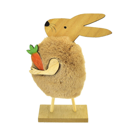 Zajíček plyšový s mrkvičkou, 20x10 cm