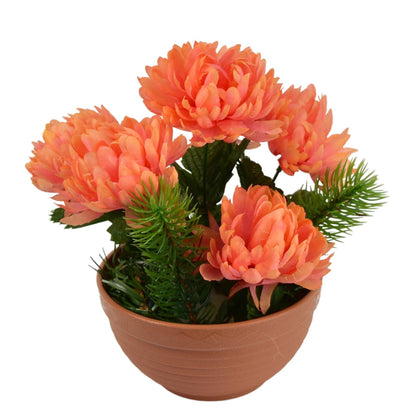 Podzimní miska s oranžovými chryzantémami 22 x 19 cm