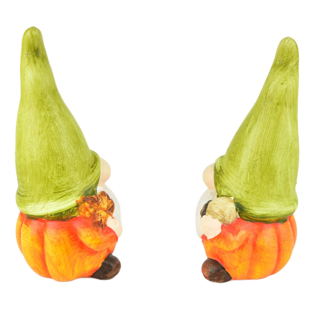 Skřítci se zelenou čepicí z keramiky, set 2 ks, 15x8 cm