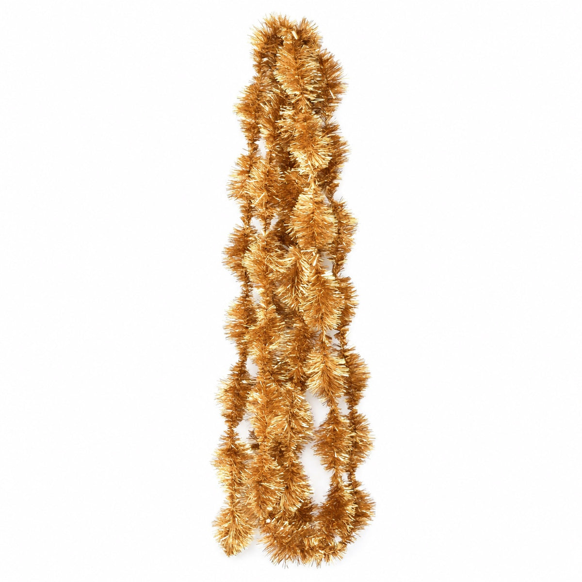 Gold oval pattern Christmas garland, Ø 5 cm, length 3 m