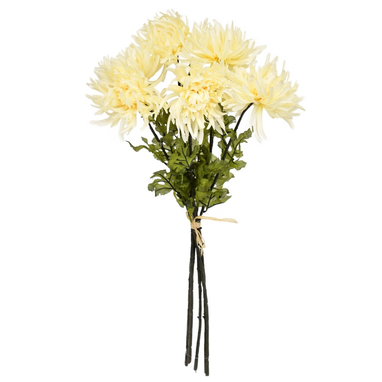 Kytice krémových chryzantém 6 ks, 70 cm