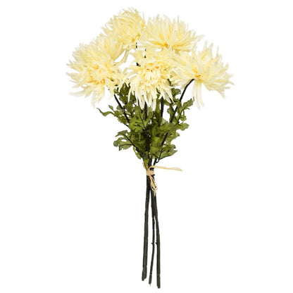 Kytice krémových chryzantém 6 ks, 70 cm