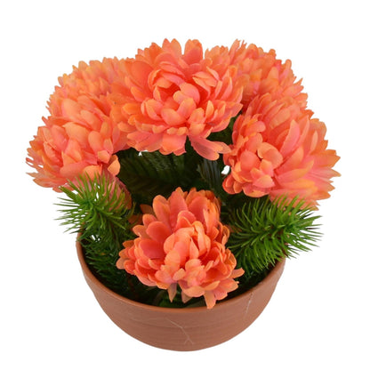 Podzimní miska s oranžovými chryzantémami 22 x 19 cm