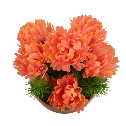 Podzimní miska s oranžovými chryzantémami 22 x 19 cm