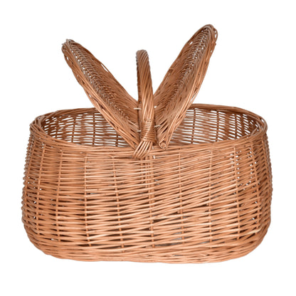 Car Picnic Basket, hand-woven from natural wicker, 43×28×35 cm