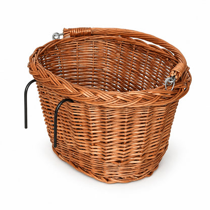Ovaler Weiden-Fahrradkorb 39 × 29 × 24 cm