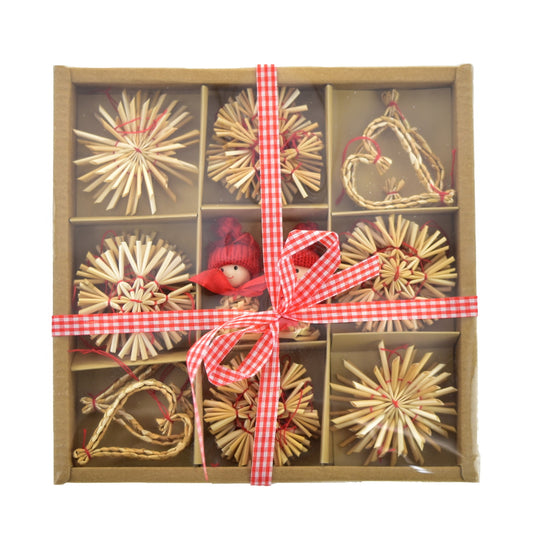 Slaměné vánoční ozdoby, 30 ks