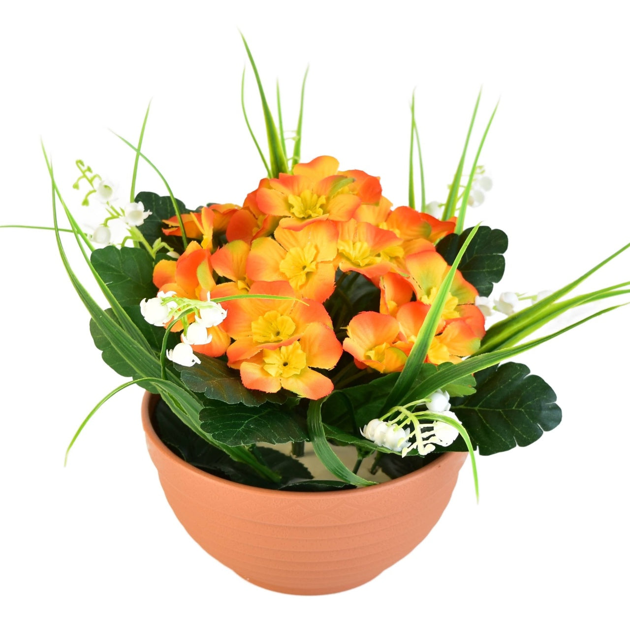 Primulky oranžové v terakotové misce Ø23/ 20 cm