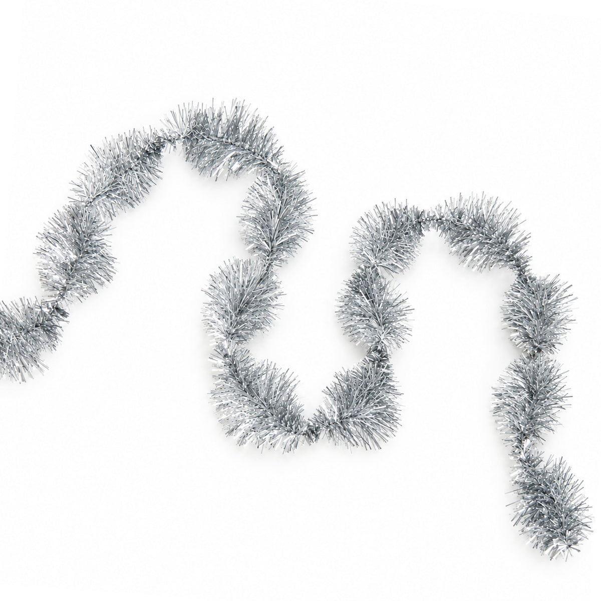 Silver Christmas garland with oval pattern, Ø 5 cm, length 3 m