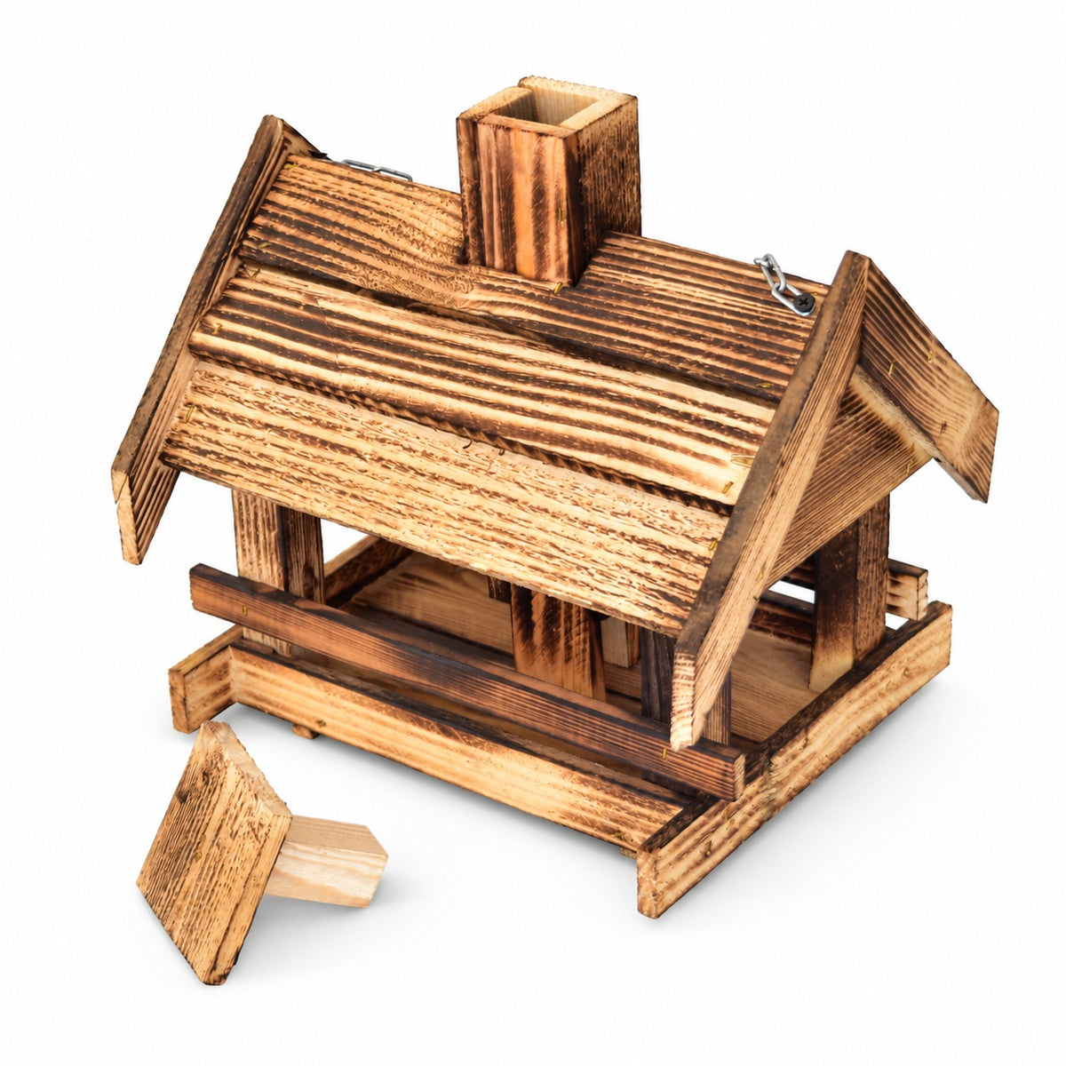 Flamed bird feeder with filling hopper, medium, 27 × 23 × 29 cm