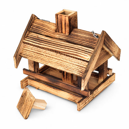 Flamed bird feeder with filling hopper, medium, 27 × 23 × 29 cm