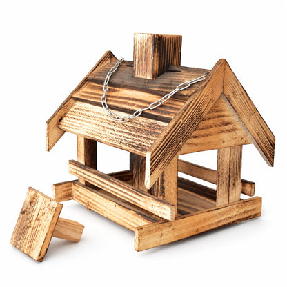 Flamed bird feeder with filling hopper, medium, 27 × 23 × 29 cm