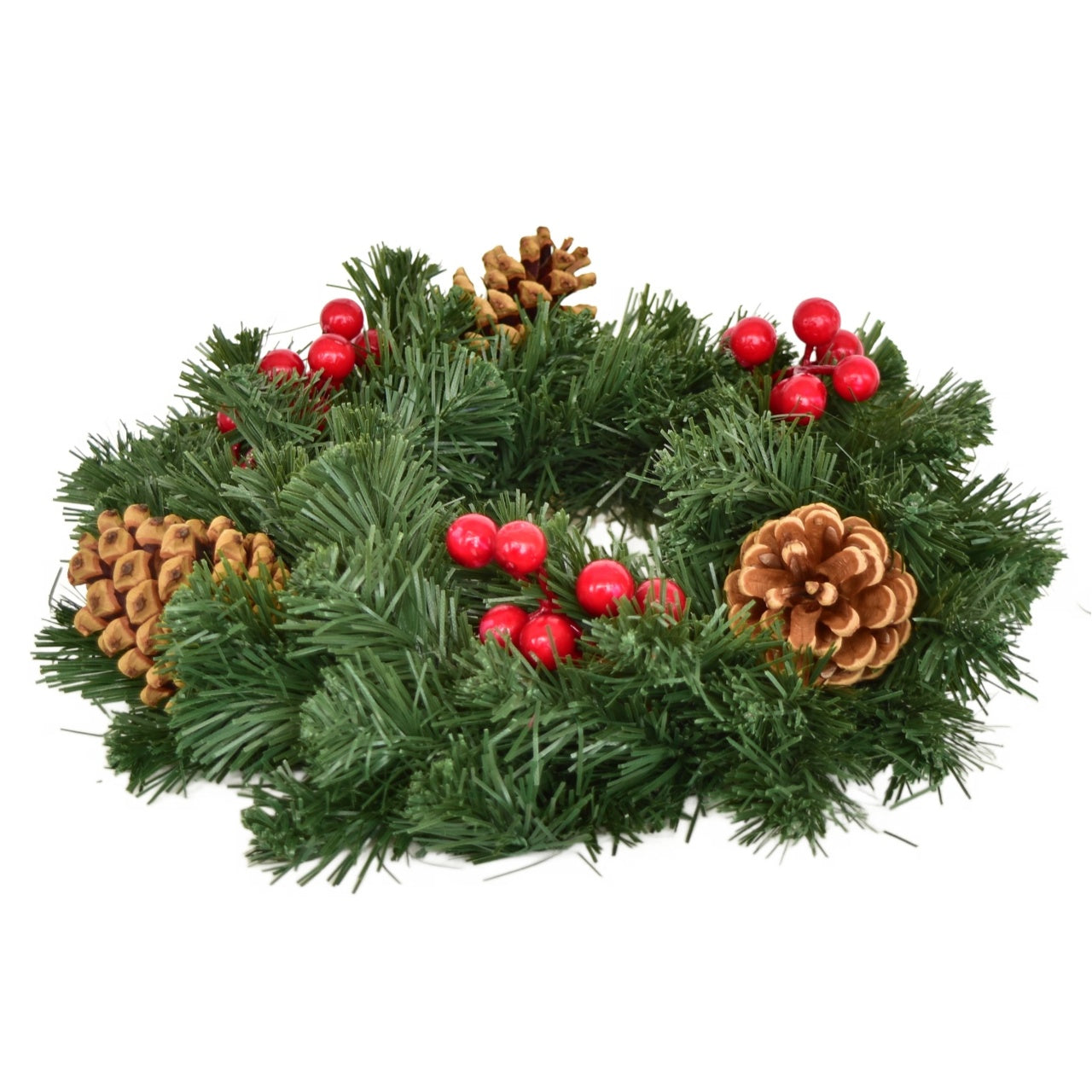 Věnec zelený zdobený bezinkami Ø30 cm