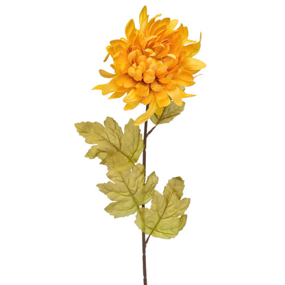 Kytice podzimních oranžových chryzantém 6 ks, 70 cm