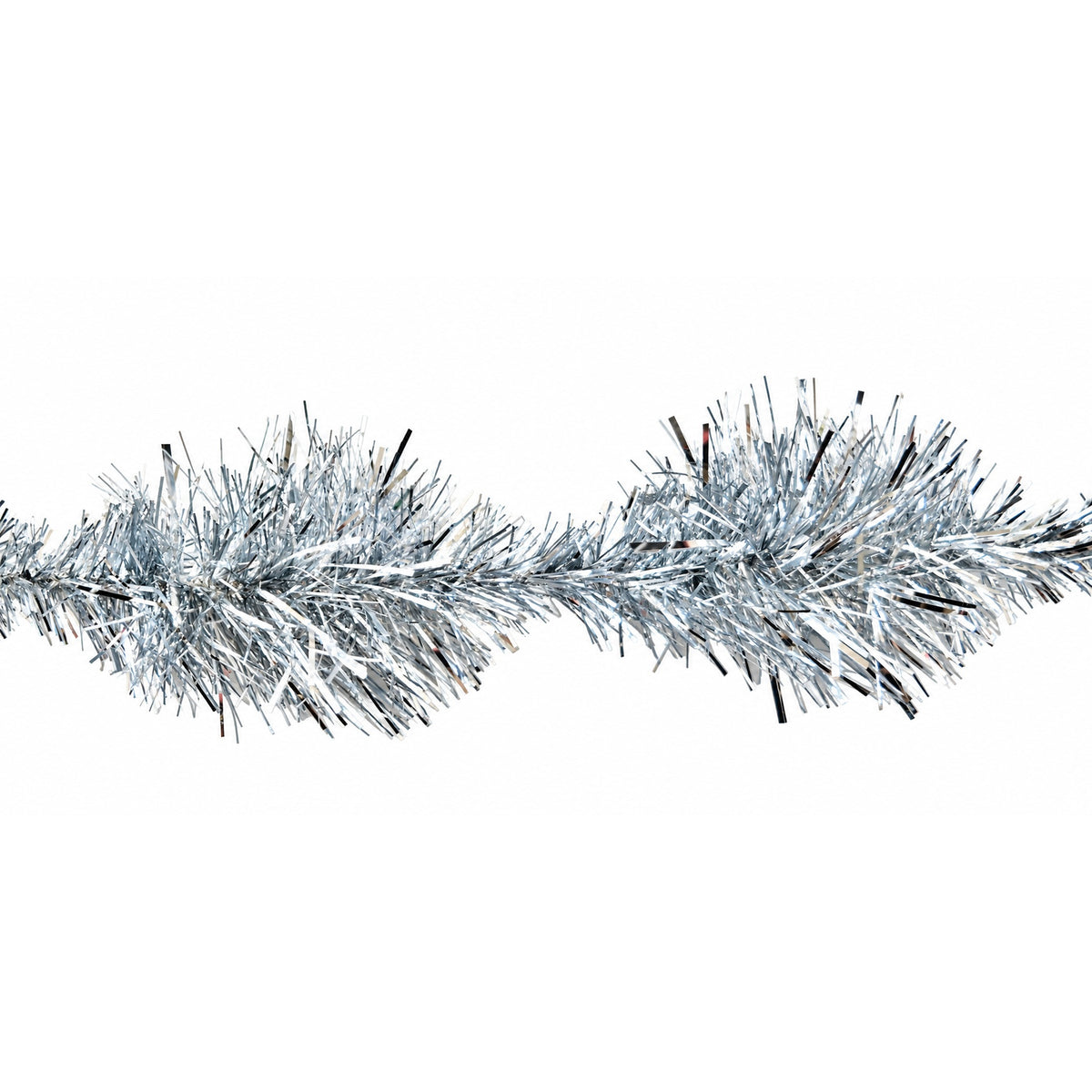 Silver Christmas garland with oval pattern, Ø 5 cm, length 3 m