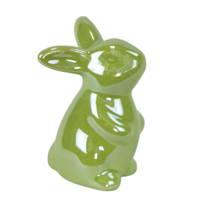 Zajíček keramický zelený 9 cm