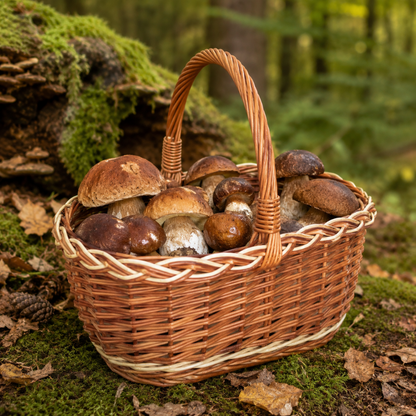 Košík tradiční Městský, ručně pletený z přírodního proutí, 36×27×32 cm